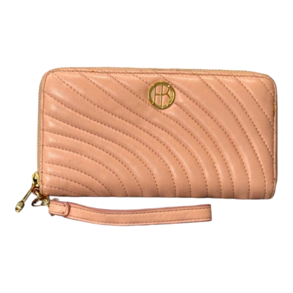 Henri Bendel Pink and Gold Quilted Wallet